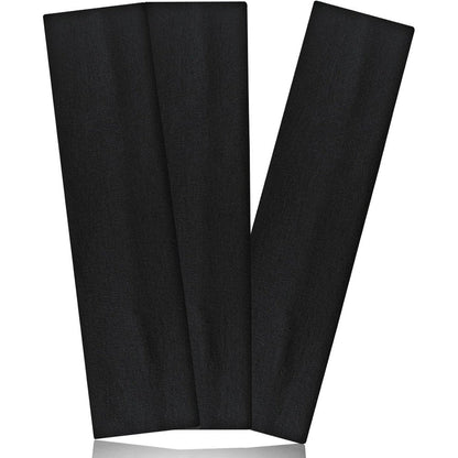 Aclovcy black non slip elastic headbands front view