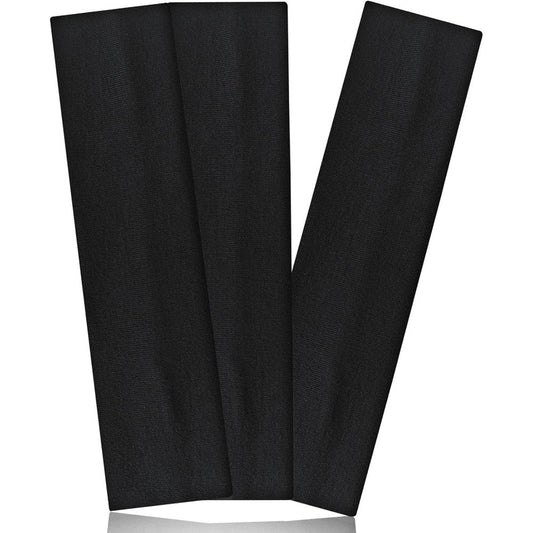 Aclovcy black non slip elastic headbands front view