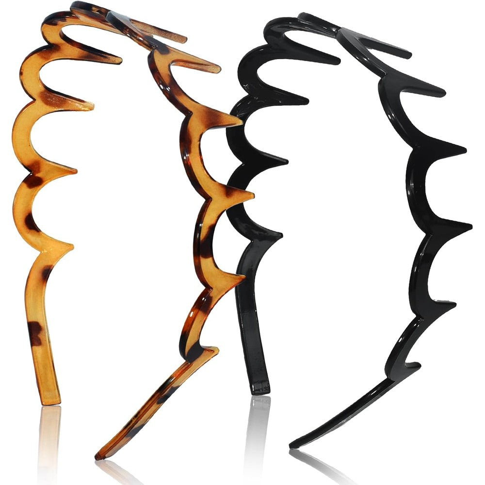 Tosefes zigzag headbands 2 pack front view