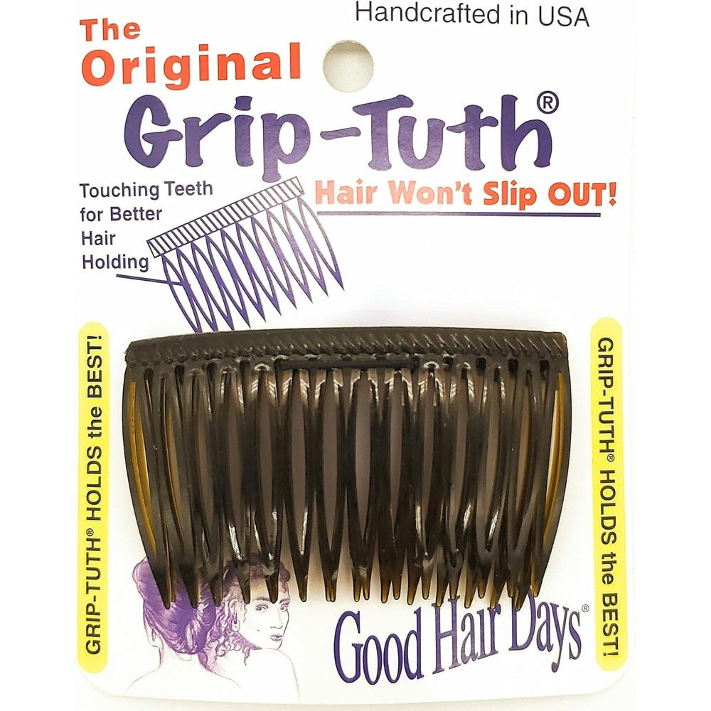 Good Hair Days Grip-Tuth side combs set front view
