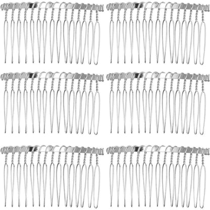 Senkary metal hair comb clip silver front view