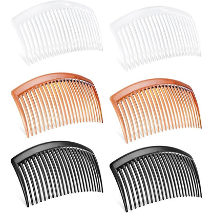 TIPTAP French hair side comb set front view showing six professional styling combs in a box.