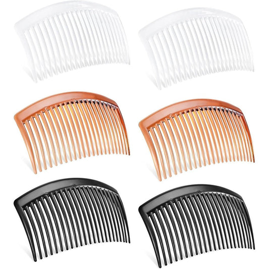 TIPTAP French hair side comb set front view showing six professional styling combs in a box.
