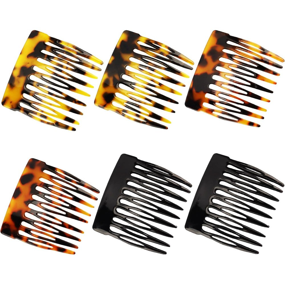 Caravan French side combs front view showing six piece decorative styling accessories set