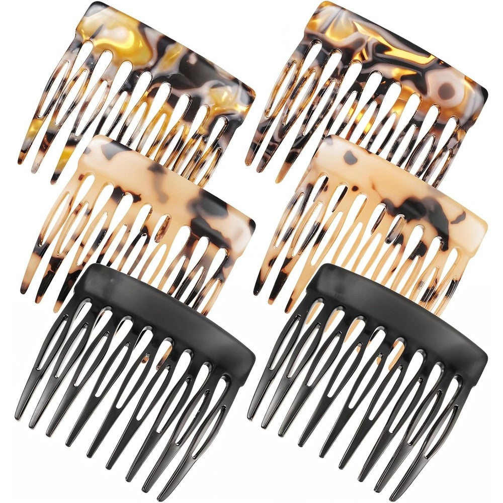 Zyghjort French side comb set front view showing tortoiseshell design
