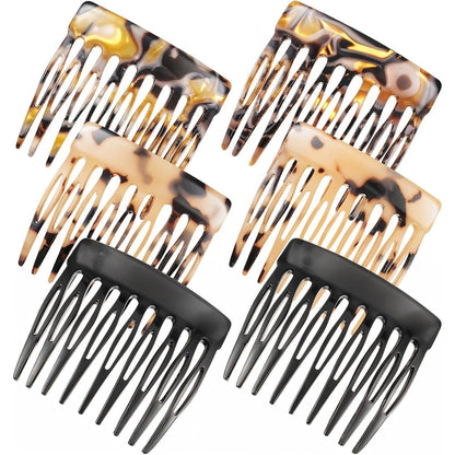 Zyghjort French side comb set front view showing tortoiseshell design