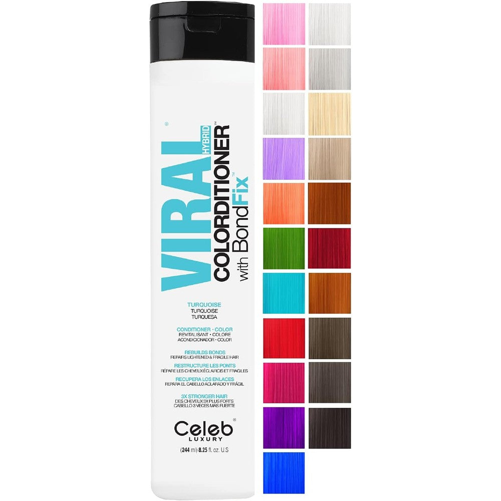 Celeb Luxury Viral Intense Color Depositing Conditioner bottle front view showing brand logo and product name.