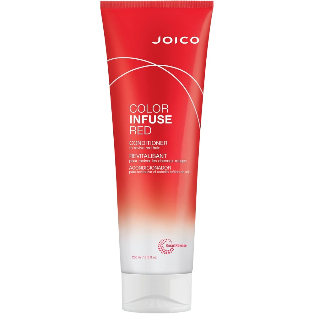 Joico Color Infuse Red Conditioner front view bottle for red hair care color longevity