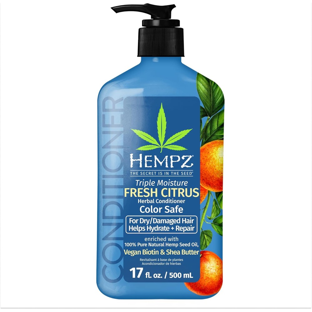 Hempz Biotin Conditioner Triple Moisture Fresh Citrus front view bottle for hair growth