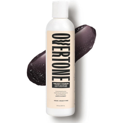 Overtone Daily Color Depositing Conditioner Twilight Titanium front view silver hair maintenance product