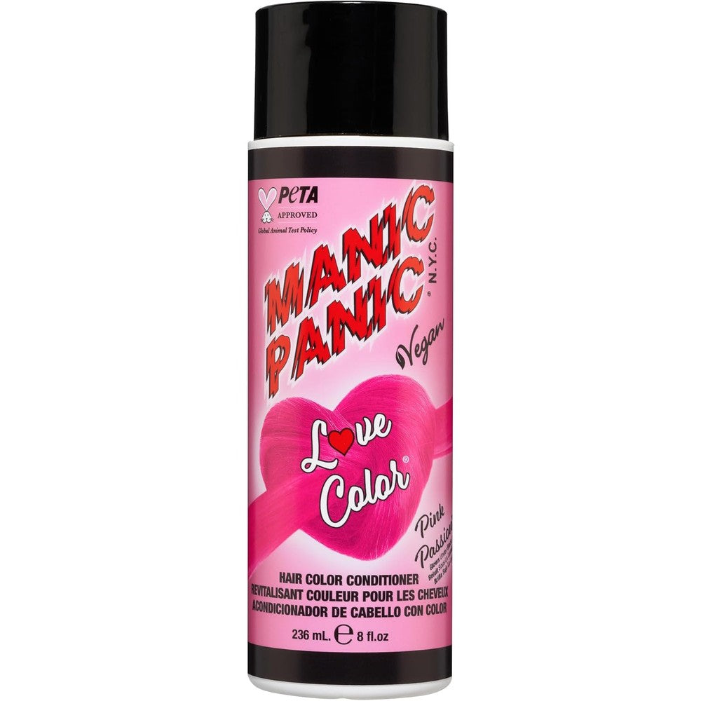 Manic Panic Love Color Pink Passion color depositing conditioner front view bottle