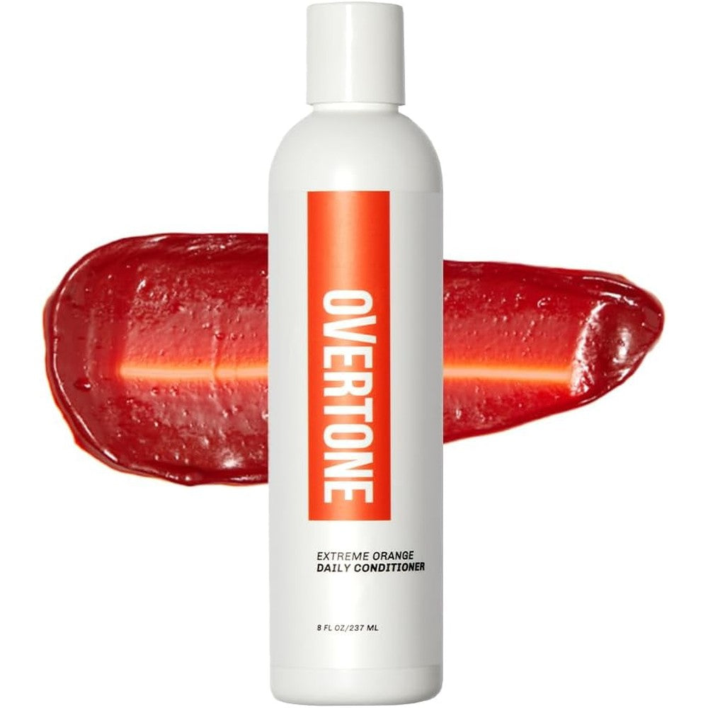 Overtone Daily Color Depositing Conditioner Poppy Orange front view bottle