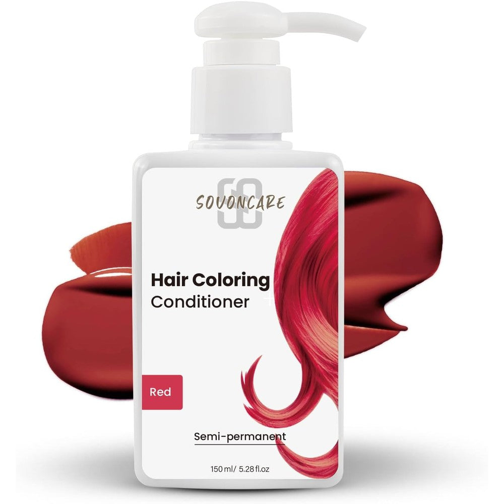 SOVONCARE Red Hair Color Depositing Conditioner Mask front view pump bottle