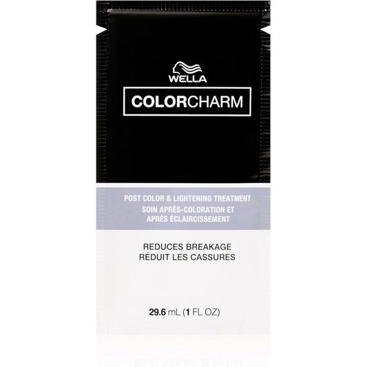 Wella Colorcharm Post Color And Lightening Treatment front packaging packet for bond repair