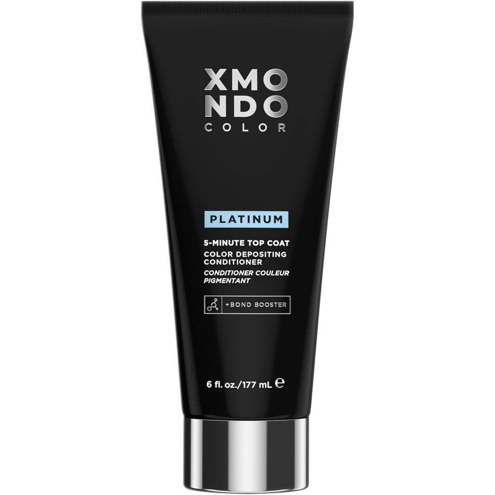 XMONDO Hair 5-Minute Top Coat Platinum front view bottle for cool tone pastel hair color