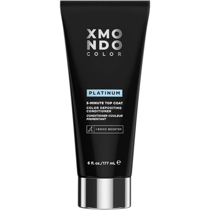 XMONDO Hair 5-Minute Top Coat Platinum front view bottle for cool tone pastel hair color