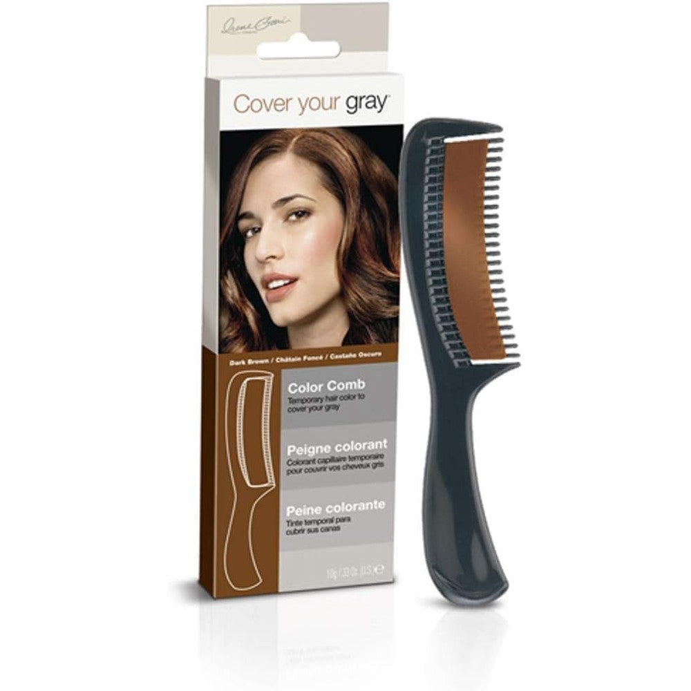 Cover Your Gray Color Comb Dark Brown front view packaging for instant root touch up
