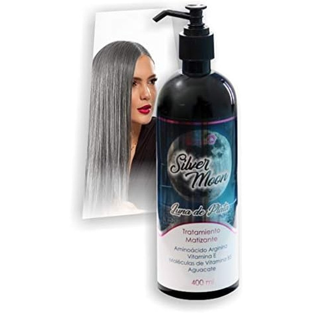 Melrose Luna De Plata Tratamiento Matizante front view bottle for salon silver hair color correction.