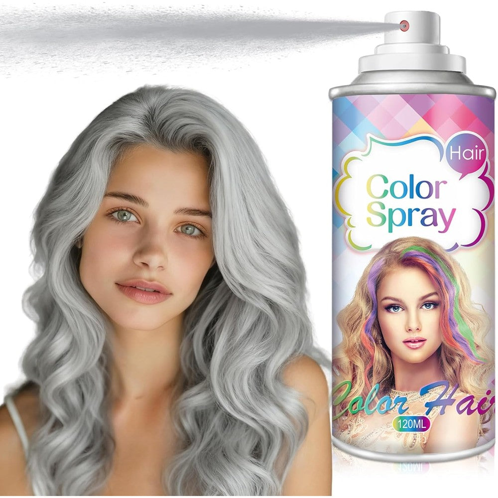 Hacjkaz temporary gray hair color spray 120ml front view aerosol can