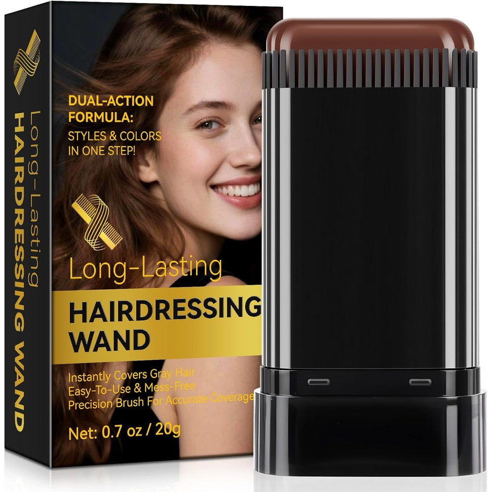 LABJD Hair Color Stick front view showing the dual ended packaging and light brown shade.