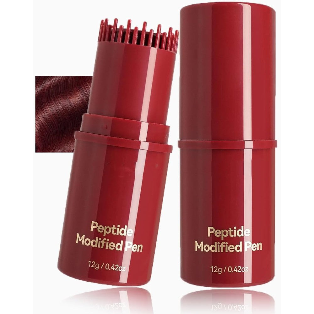 Pyuru AKARY hair color stick and comb 04 wine red front view packaging
