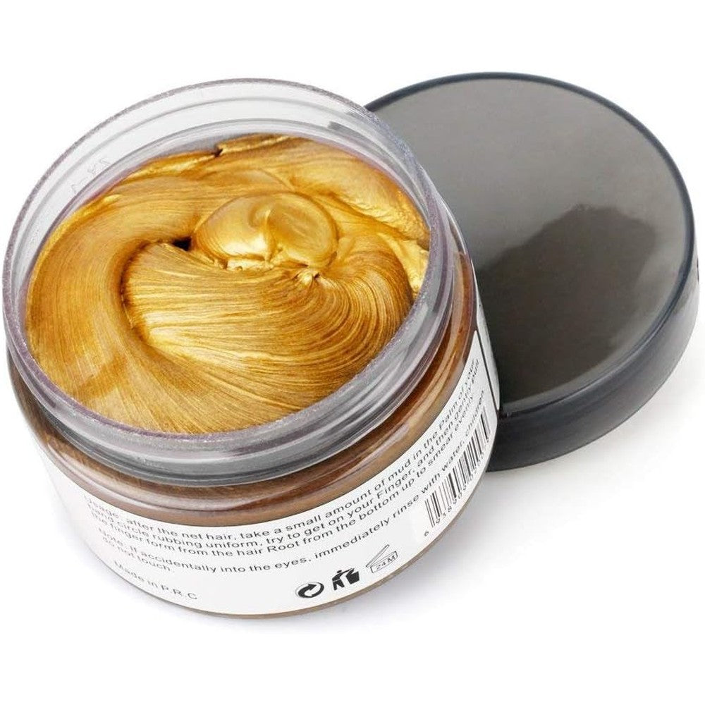 Mofajang Orange Gold Instant Hair Coloring Wax front view jar