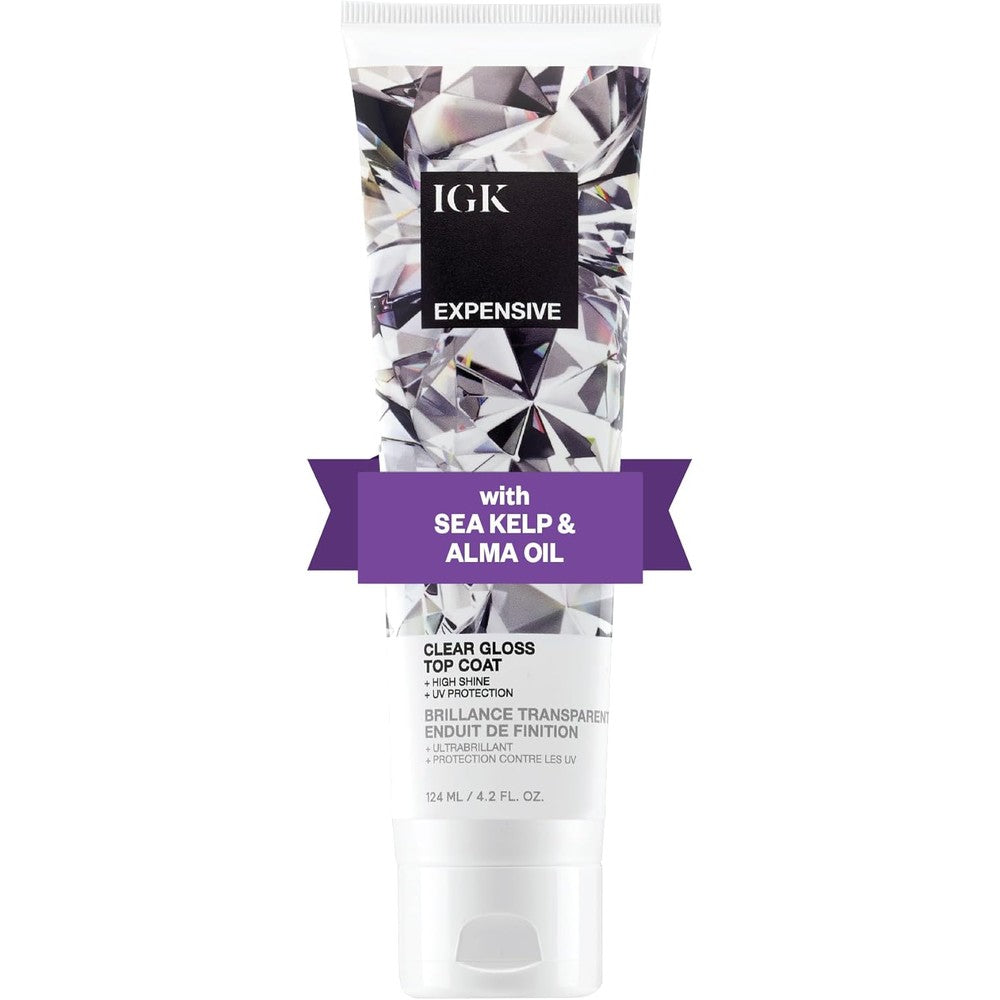 IGK Expensive Clear Gloss Top Coat front view for high shine