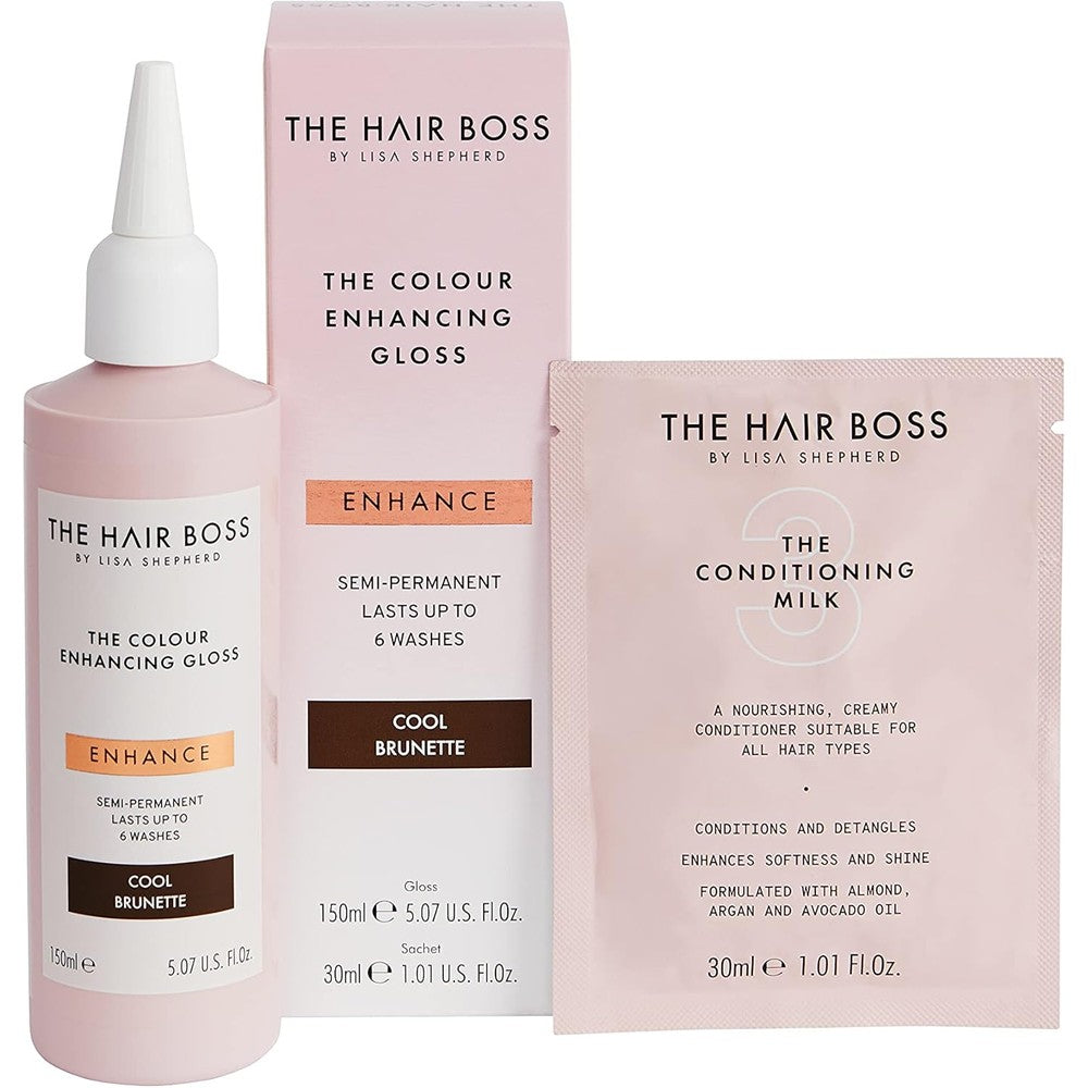 The Hair Boss Cool Brunette Colour Enhancing Gloss front view