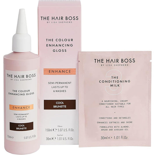 The Hair Boss Cool Brunette Colour Enhancing Gloss front view