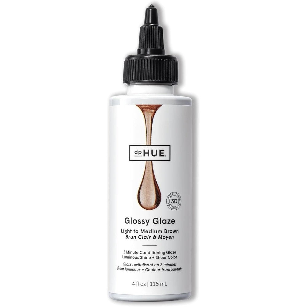 dpHUE Glossy Glaze Light Medium Brown bottle front view for shiny hair