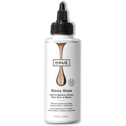 dpHUE Glossy Glaze Light Medium Brown bottle front view for shiny hair