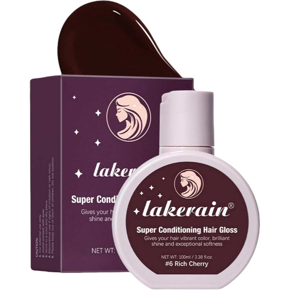 Lakerain super conditioning hair gloss rich cherry box front view