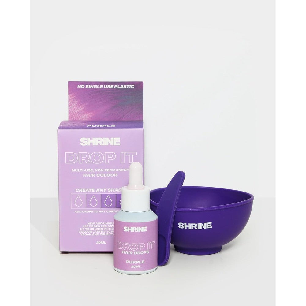 Shrine Drop It purple hair dye bottle front view