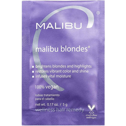 Malibu C Blondes Wellness Hair Remedy sachet front view for hair brightening