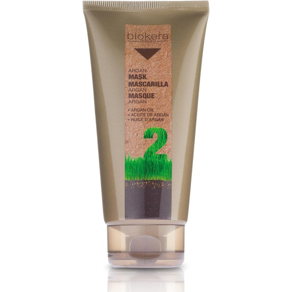 Salerm Biokera Natura Argan Oil Hair Mask front view professional salon formula
