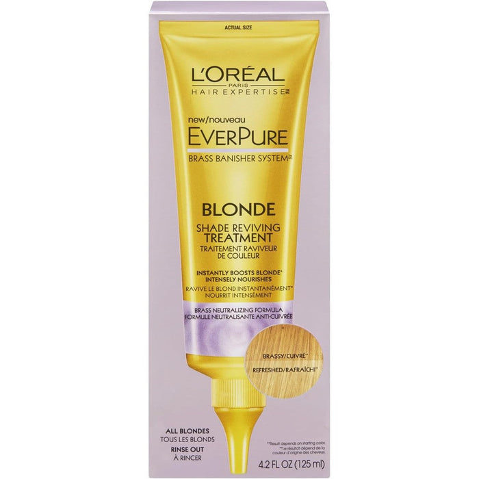 L'Oreal Paris Everpure Blonde Shade Reviving Treatment front view tube packaging