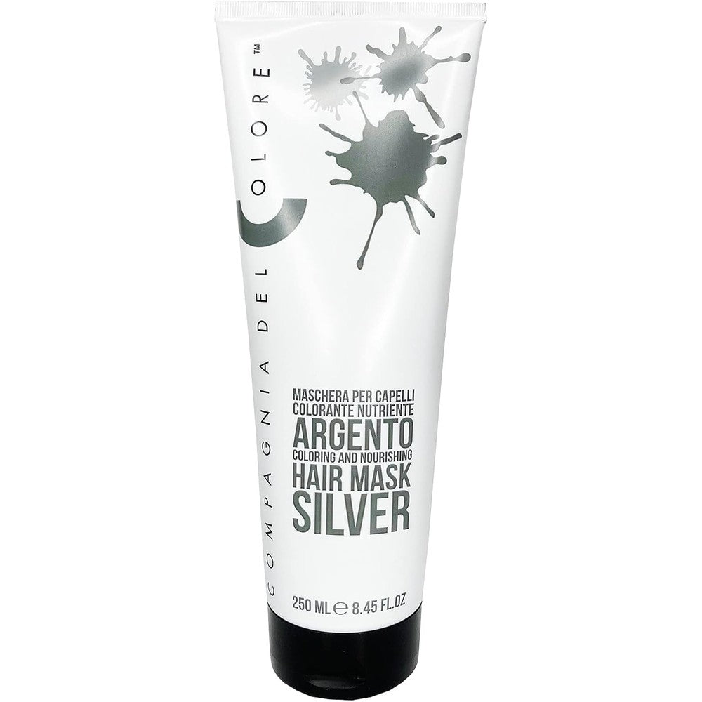 Compagnia Del Colore Silver Coloring and Nourishing Hair Mask front view of the two hundred and fifty millilitre tube.
