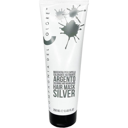 Compagnia Del Colore Silver Coloring and Nourishing Hair Mask front view of the two hundred and fifty millilitre tube.