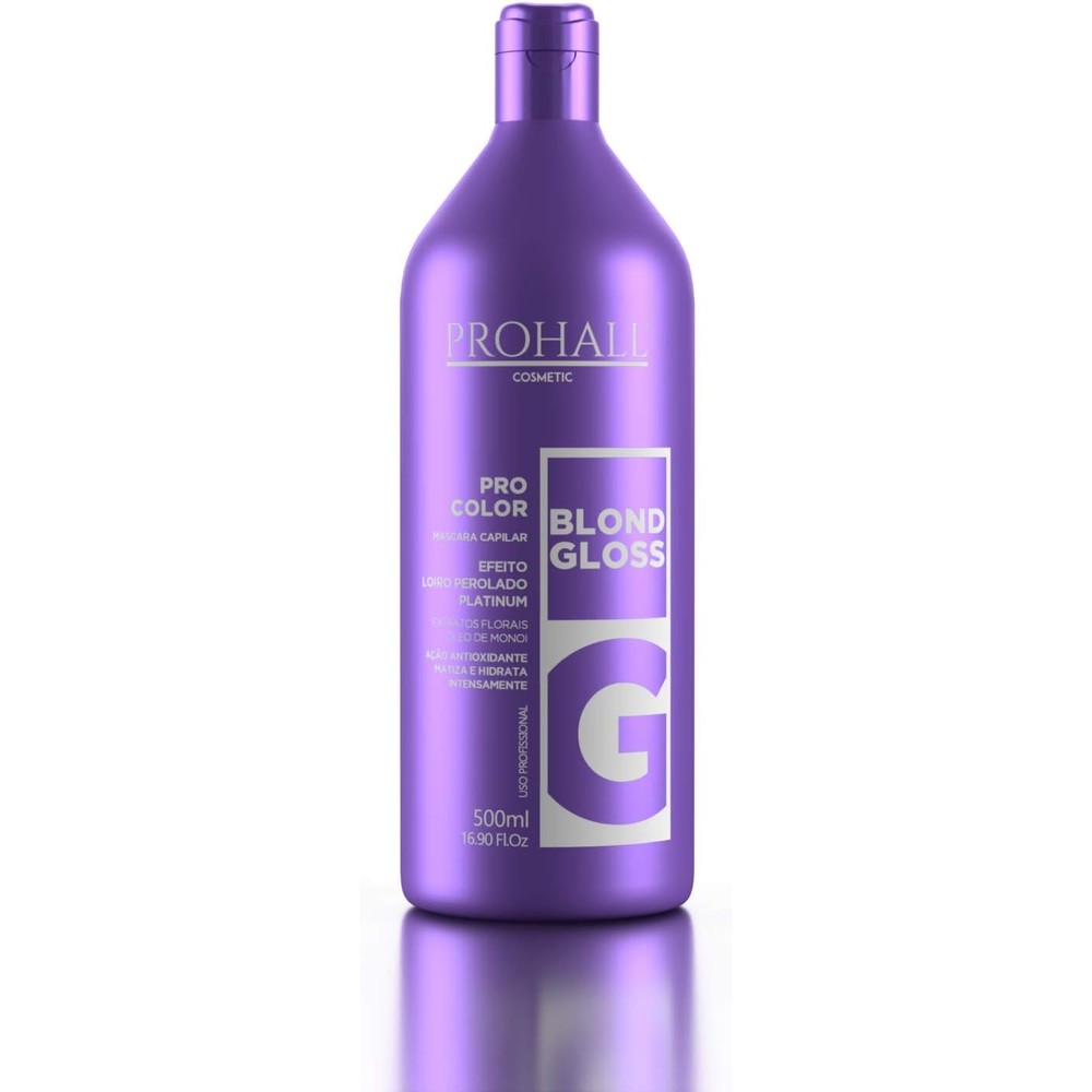 Prohall Cosmetic Purple Mask And Toner front view professional blonde hair toning cream bottle