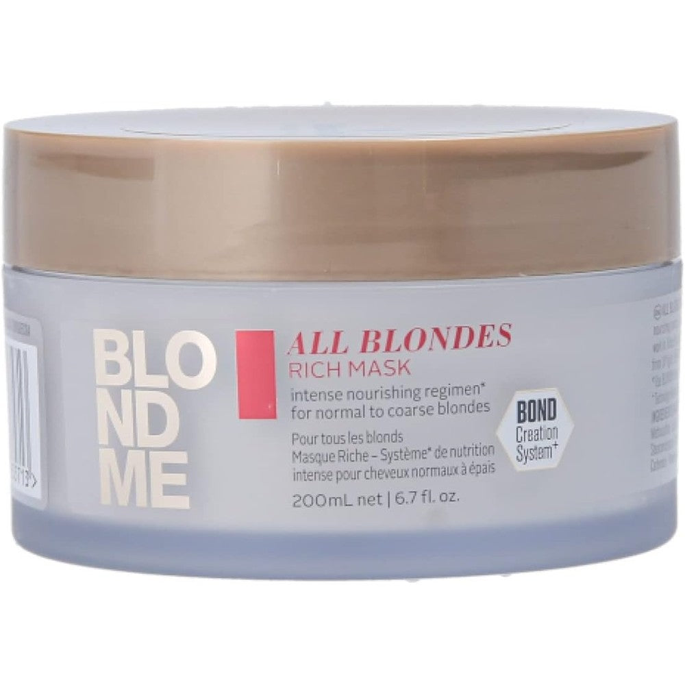 Schwarzkopf Professional BlondMe All Blondes Rich Mask front view packaging jar