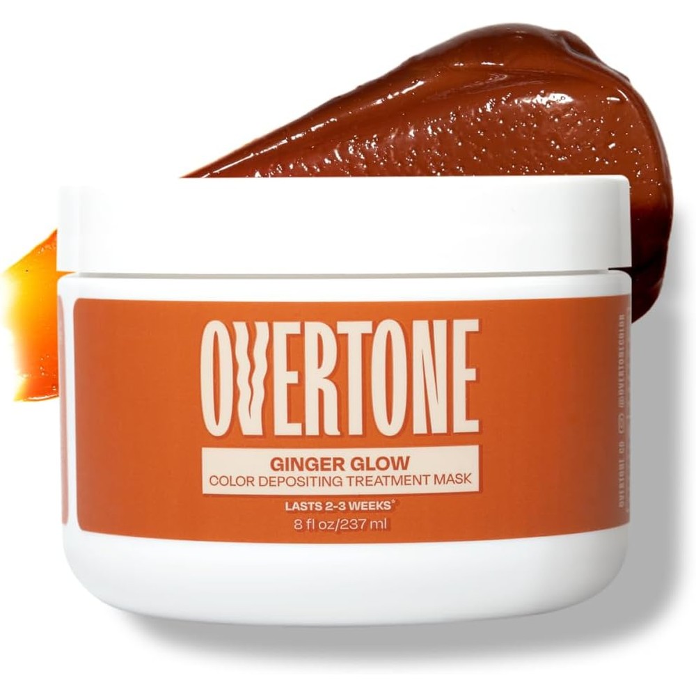 Overtone Semi Permanent Hair Color Conditioner Ginger Glow front view showing container