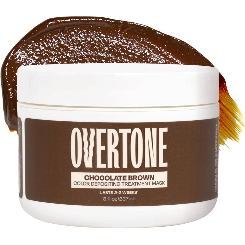 Overtone Semi Permanent Hair Color Conditioner Chocolate Brown front view container