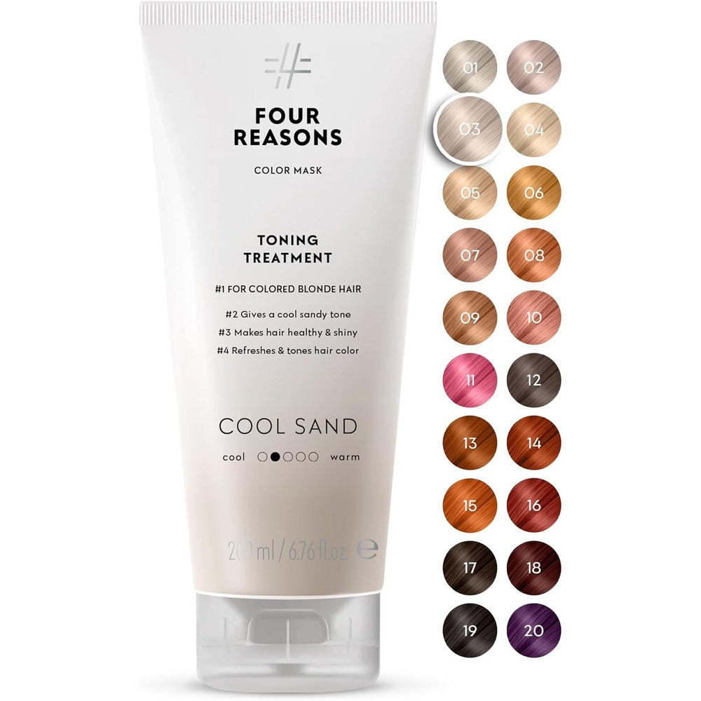 Four Reasons Color Mask Cool Sand Blonde front view bottle of imported professional vegan toning treatment