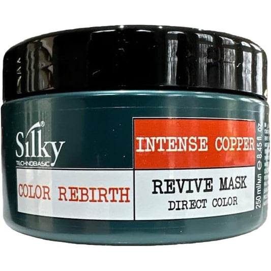 SILKY Technobasic Intense Copper Revive Mask front view of the 250ml container