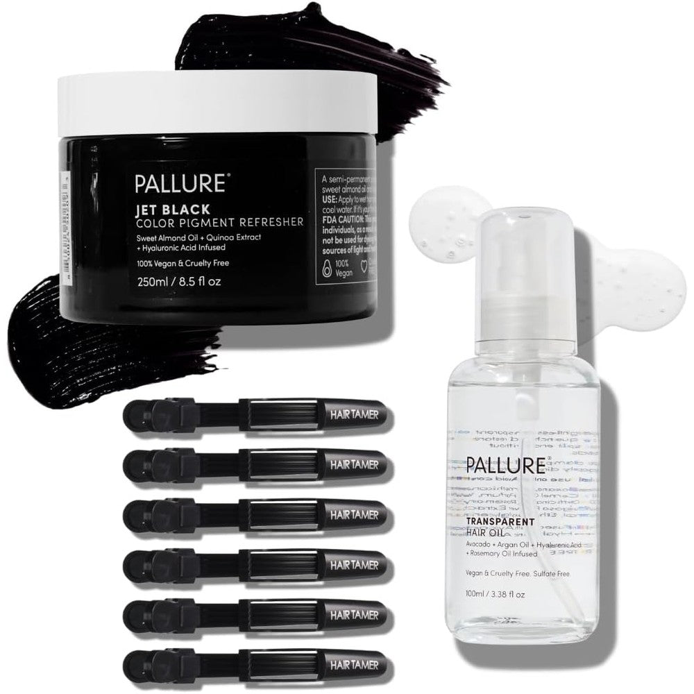 Pallure Color Pigment Refresher Mask Shine Kit Jet Black front packaging view