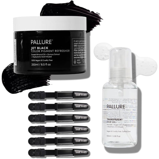 Pallure Color Pigment Refresher Mask Shine Kit Jet Black front packaging view