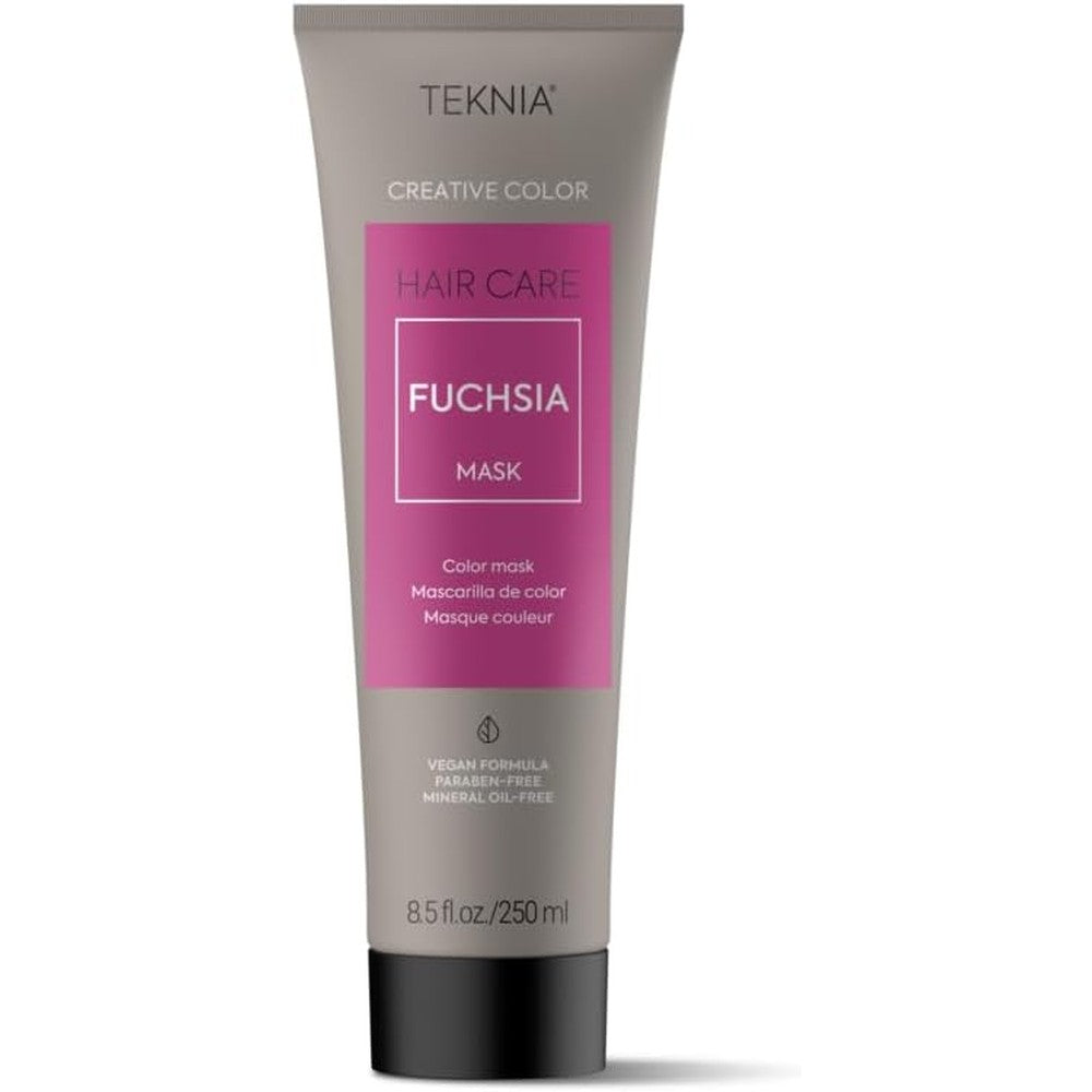 Lakme Teknia Fuchsia Creative Color Hair Mask front view bottle for salon hair care