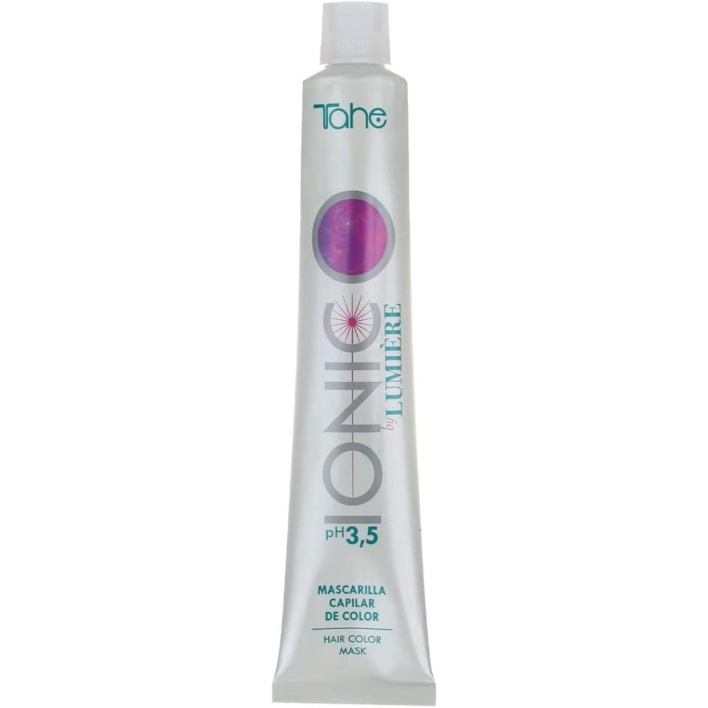 Tahe Ionic Lumiere Hair Color Mask Pearl Blonde front view package showcasing premium salon quality branding.