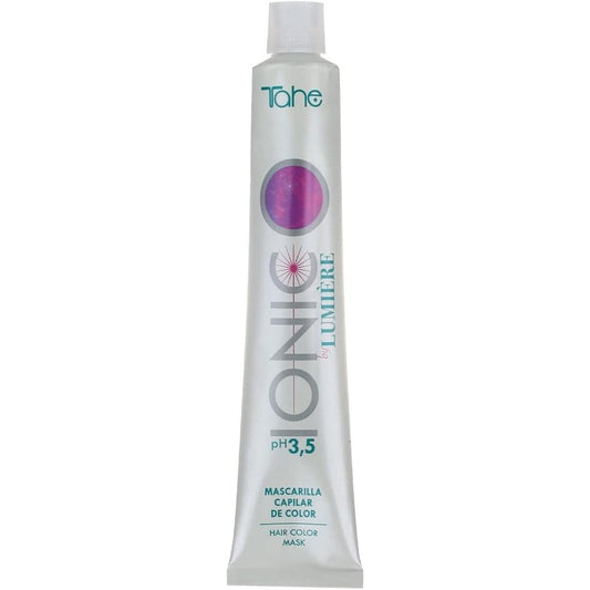 Tahe Ionic Lumiere Hair Color Mask Pearl Blonde front view package showcasing premium salon quality branding.