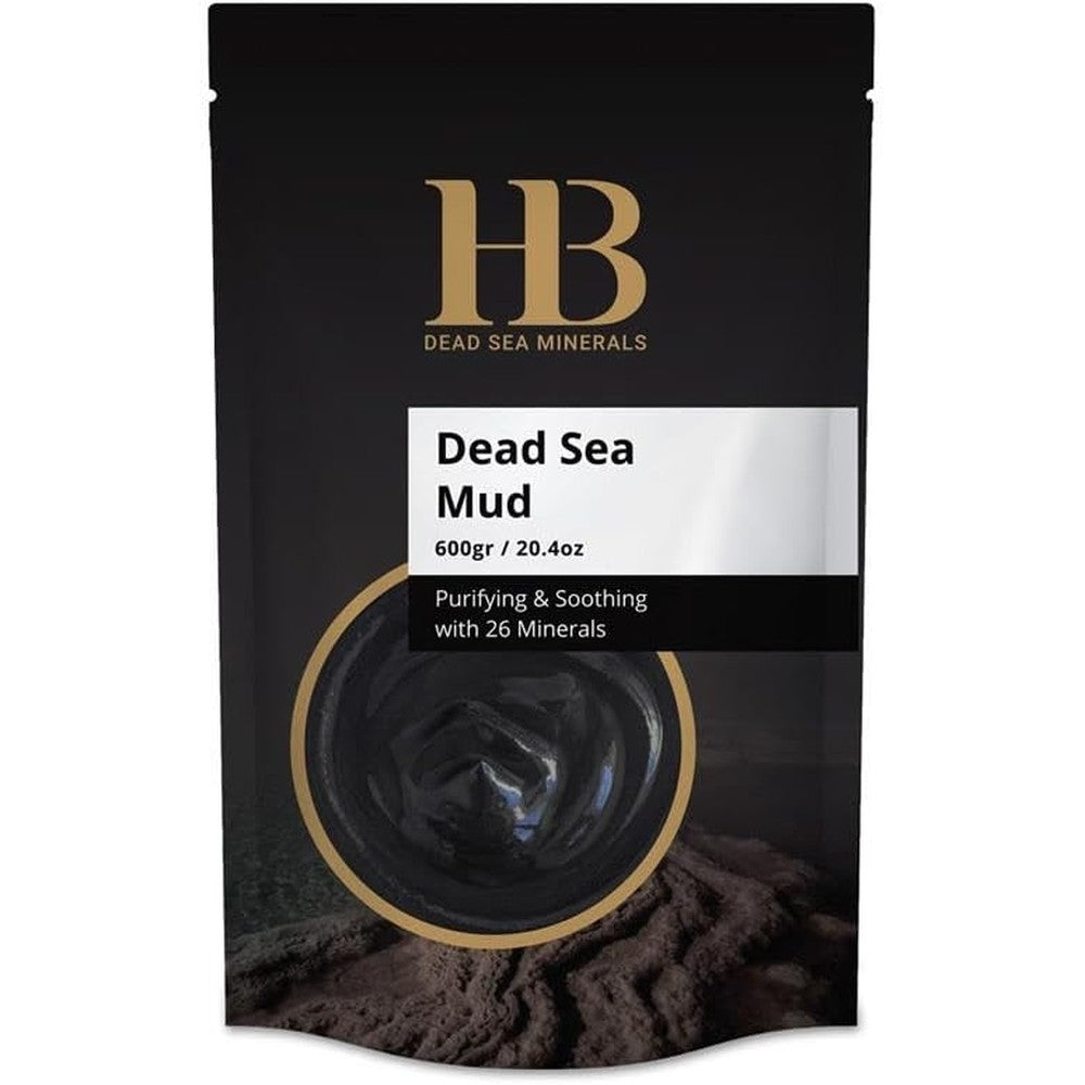 H And B Health And Beauty Dead Sea Mud Spa 600g pouch front view showing authentic mineral skincare product.